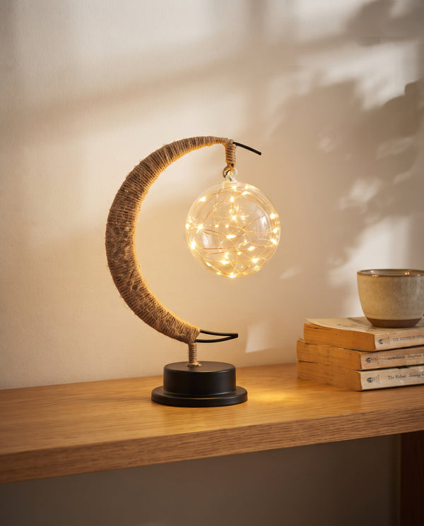 3D Moon Night Lamp, Battery LED Bedside Light