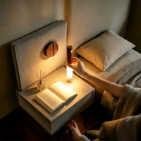 Magnetic motion sensor night light with wood grain finish, product view 11