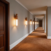 Magnetic motion sensor night light with wood grain finish, product view 13