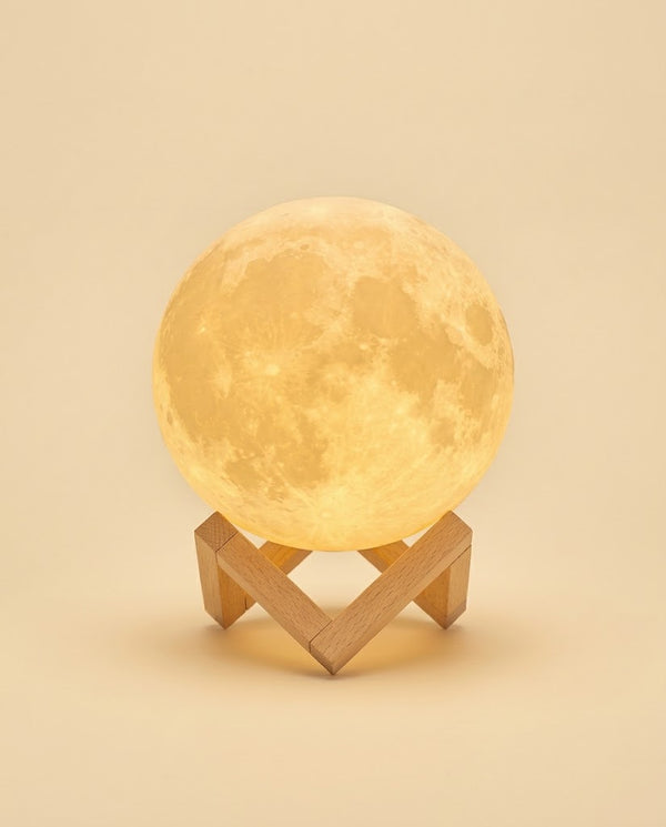 LED Moon Night Light, Warm, White or 7 Colours